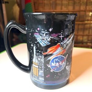 NASA Kennedy Space Center 3D Vtg Mug Shuttle Rockets Planets 14oz Thick Mug